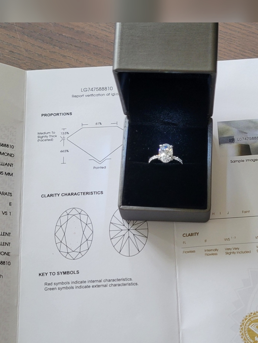 New 3ct Outstanding IGI Certified Lab Grown Diamond, 14k White Gold - Picture 7 of 12